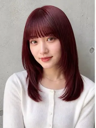 ミディアム カラー takagi nayuのヘアスタイル