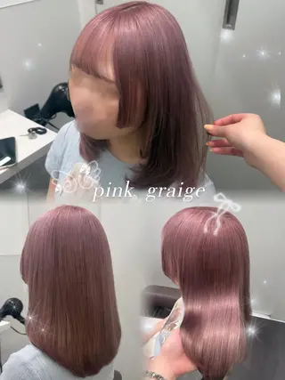 ミディアム カラー ヘアアレンジ ･˚✧すずね˚✧* ♡のヘアスタイル