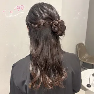 ヘアアレンジ 顔周り/ガーリー /ヘアメ/あつはのヘアスタイル