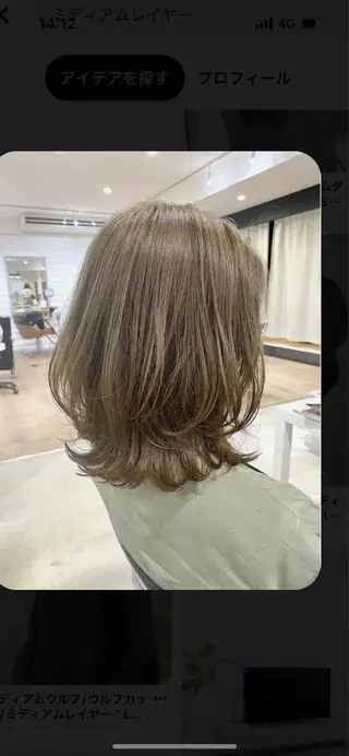ミディアム 韓国好き🇰🇷 美容師MIKUのヘアスタイル