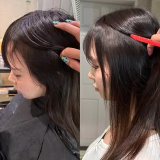 セミロング レイヤー/艶カラー/ KIHO🥥︎のヘアスタイル