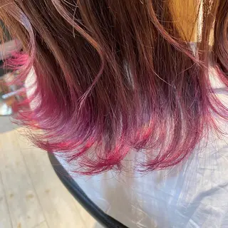 セミロング カラー 井手 孔介のヘアスタイル