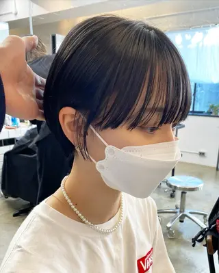 ショート カラー 白髪ぼかし/ショート /ミニボブだいじのヘアスタイル