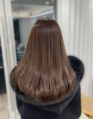 カラー ひなこ♡縮毛矯正/ 艶カラー🤍透明感のヘアスタイル