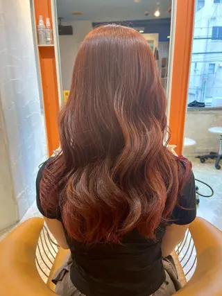 セミロング カラー うしだ かおるのヘアスタイル