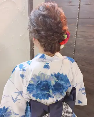 セミロング カラー パーマ ヘアアレンジ メンズ キッズ ネイル マツエク・マツパ brille ~eyelash~のヘアスタイル