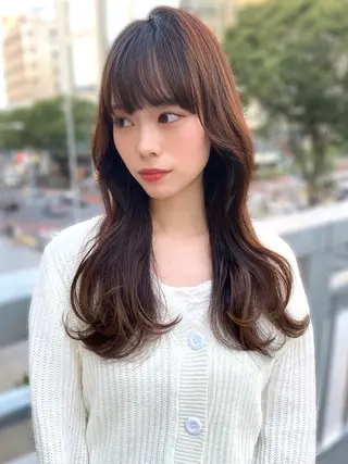 セミロング 暗色カラー/レイヤー 🩶KAITOのヘアスタイル