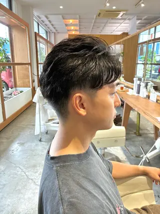 ショート パーマ メンズ 佐藤 悠生 メンズパーマ.カットのヘアスタイル