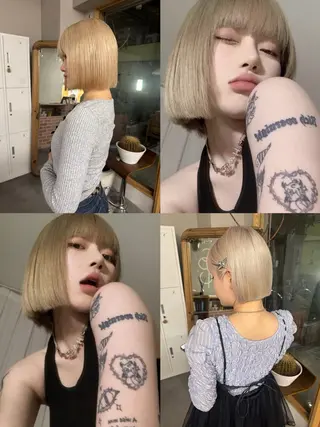 ショート 🌙ヘーゼルベージュ レイヤーカット🌙のヘアスタイル