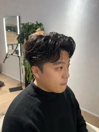 ショート パーマ メンズ 梅田茶屋町メンズ 専門美容師 山元一平のヘアスタイル
