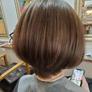 ショート カラー 韓国風レイヤーカット 上手く丁寧早い/マツのヘアスタイル