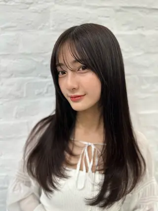 ミディアム カラー 前髪顔まわりカット 🌈中村海聖のヘアスタイル