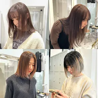 ミディアム KAZU/レイヤー レイヤー/ハイトーンのヘアスタイル