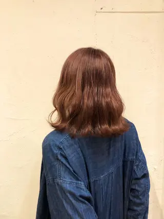 ミディアム カラー 銀座/ハイトーン/ hayaka 🖤のヘアスタイル