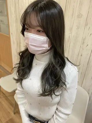 ロング カラー ヘアアレンジ ネイル 夜23時まで予約🉑 reverieあきらのヘアスタイル
