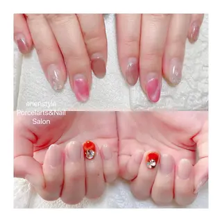 ミディアム ネイル 🐾enen style 🐾のネイルデザイン