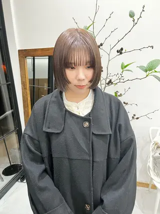 ショート カラー ヘアアレンジ ena/ブリーチなし 透明感・レイヤー🎀のヘアスタイル