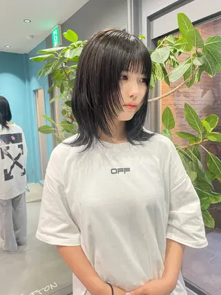 ミディアム カラー ヘアアレンジ 🌟満足度No.1/ 似合わせ/AYA🌟のヘアスタイル