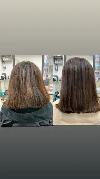 ミディアム パーマ 中村 靖彬のヘアスタイル