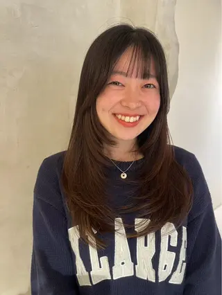 ロング 横浜/メンズカット 曲がる縮毛矯正のヘアスタイル