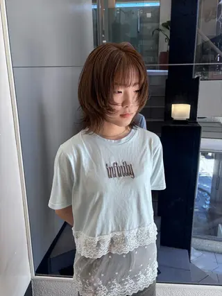 ミディアム 竹田 佳奈のヘアスタイル