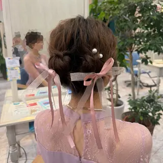 ミディアム ヘアアレンジ 🫧透け感⋆艶髪💎 山口アヤカのヘアスタイル