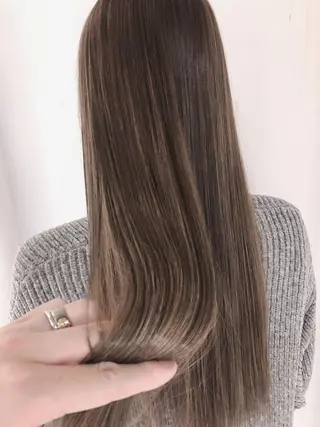 ロング カラー パーマ ヘアアレンジ バレイヤージュ 藤沢 髪質改善 竹内ケンゴのヘアスタイル