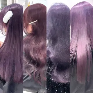 ロング カラー ヘアアレンジ 𝘳𝘺𝘰𝘬𝘢 髪質改善／ブリーチのヘアスタイル