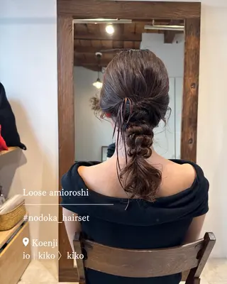 セミロング ヘアアレンジ お呼ばれセット🕊️ 高円寺/太田和のヘアスタイル