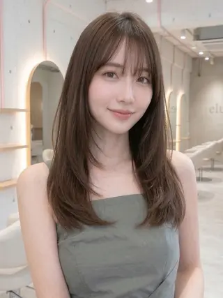 セミロング 🫧レイヤーカット ・ハッシュ🫧龍星のヘアスタイル