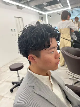 ショート パーマ メンズ 🏆メンズヘア特化 🥇代表りんぺーのヘアスタイル