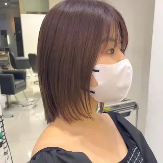 ミディアム mickey Yuinaのヘアスタイル