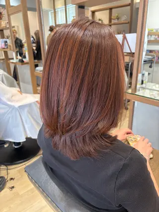 ミディアム ケアブリーチカラー 樋口 莉奈のヘアスタイル