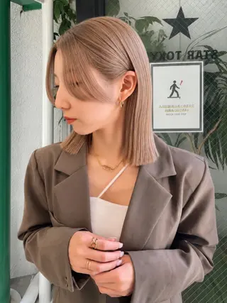 ミディアム カラー 💎二刀流美容師💎 渋谷/近澤瑠以✂︎のヘアスタイル
