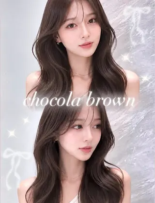 セミロング カラー ヘアアレンジ 🖤kana韓国ヘア 艶髪カラー特化🖤のヘアスタイル