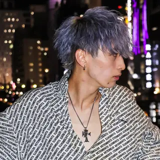 ショート カラー パーマ メンズ 🔥メンズ極🔥韓国 シャドウ/波巻き柿崎のヘアスタイル