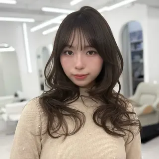 ロング カラー 韓国レイヤー× 顔まわり🕊️テルのヘアスタイル