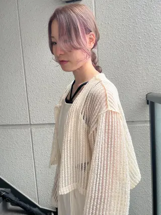 セミロング カラー ヘアアレンジ カラーパティシエ facce🌼ikoのヘアスタイル