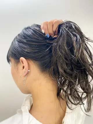 ロング カラー レイヤーカット 赤み消し　店長/大和のヘアスタイル