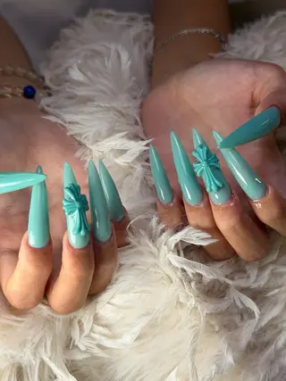 ロング Latte Nail 十三のネイルデザイン