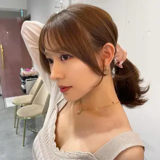ミディアム カラー 上品ヘア🤍顔周り/ レイヤー✨/林遼一郎のヘアスタイル