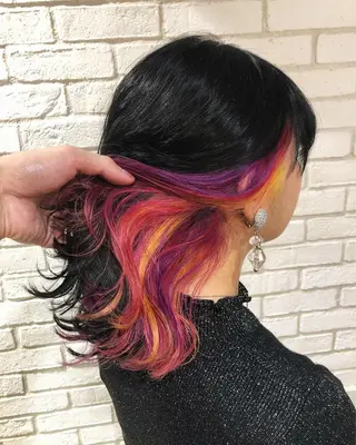 ミディアム カラー パーマ ヘアアレンジ メンズ キッズ ネイル マツエク・マツパ 新宿/髪質改善/ 美髪矯正✨浅江通友のヘアスタイル