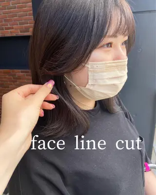 ミディアム カラー ヘアアレンジ Trip大名 AZUのヘアスタイル