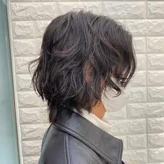ミディアム 韓国ヘア レイヤーカットのヘアスタイル