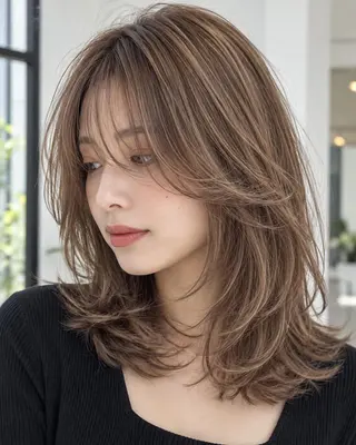 カラー ✨東浦 透明感カラー デザインカラーのヘアスタイル
