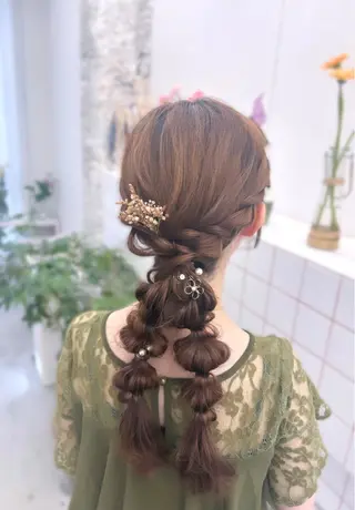 ヘアアレンジ ゆうひ🎀艶カラー/ ヘアメ/チョコカラーのヘアスタイル