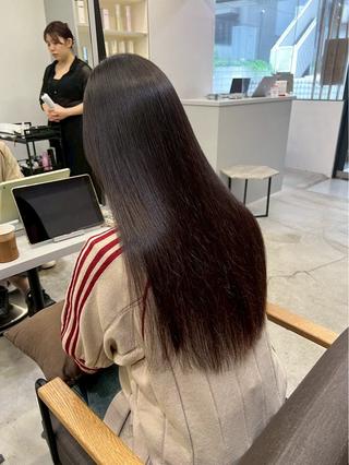 ロング パーマ ハイトーンカラー が絶対可愛い✨泰聖✨のヘアスタイル