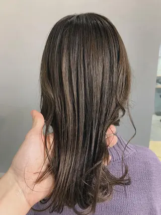 セミロング カラー ヘアアレンジ ボブパーマコテ巻き風 パーマNo1深江秀平のヘアスタイル