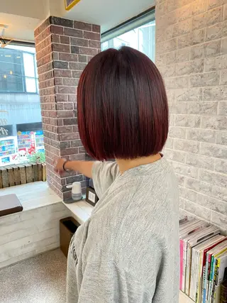 ショート カラー レイヤーウルフ エクステ磯部のヘアスタイル