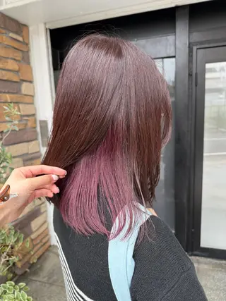 ミディアム カラー 透明感カラー/パーマ 🌀アオノのヘアスタイル